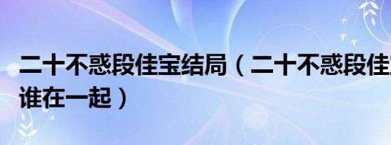 二十不惑段佳宝结局（二十不惑段佳宝最终和谁在一起）