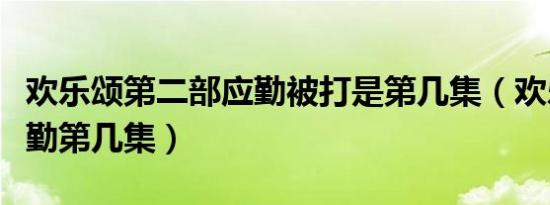 欢乐颂第二部应勤被打是第几集（欢乐颂救应勤第几集）