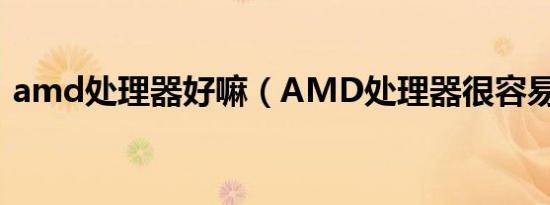 amd处理器好嘛（AMD处理器很容易坏吗）