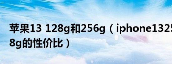 苹果13 128g和256g（iphone13256g和128g的性价比）