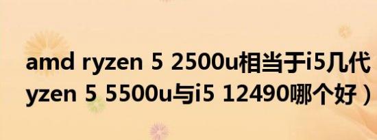 amd ryzen 5 2500u相当于i5几代（amd ryzen 5 5500u与i5 12490哪个好）