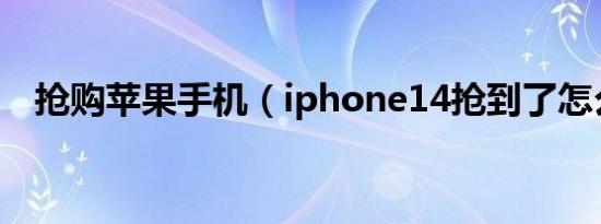 抢购苹果手机（iphone14抢到了怎么卖）