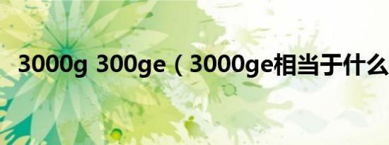 3000g 300ge（3000ge相当于什么水平）