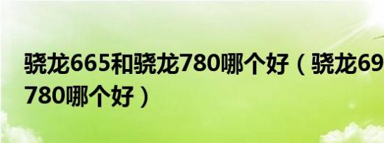 骁龙665和骁龙780哪个好（骁龙695与骁龙780哪个好）