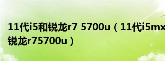 11代i5和锐龙r7 5700u（11代i5mx450对比锐龙r75700u）