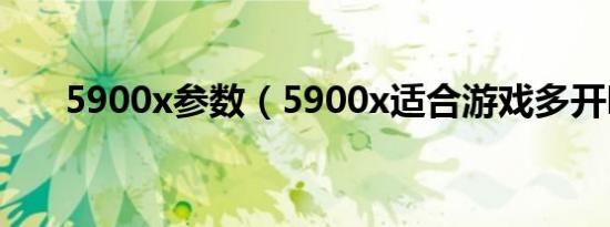 5900x参数（5900x适合游戏多开吗）