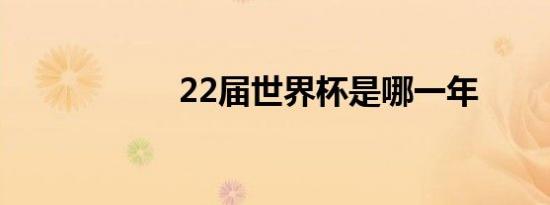 22届世界杯是哪一年