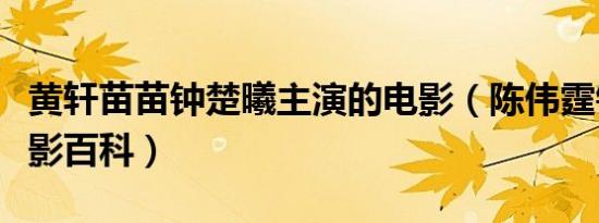 黄轩苗苗钟楚曦主演的电影（陈伟霆钟楚曦电影百科）