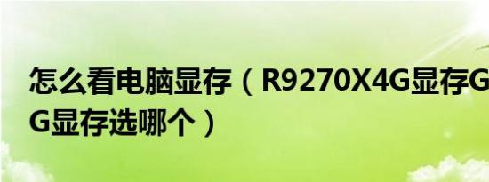 怎么看电脑显存（R9270X4G显存GTX9602G显存选哪个）