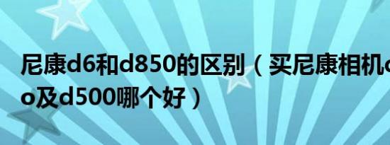 尼康d6和d850的区别（买尼康相机d6与d85o及d500哪个好）