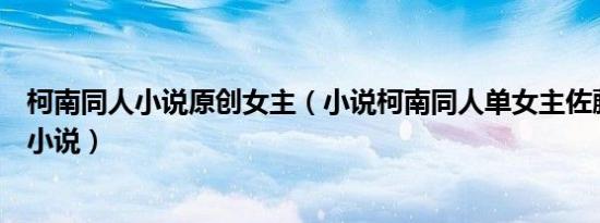 柯南同人小说原创女主（小说柯南同人单女主佐藤美和子的小说）