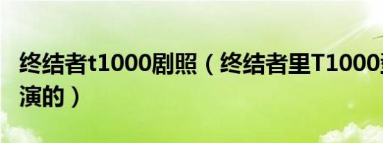 终结者t1000剧照（终结者里T1000型是谁扮演的）