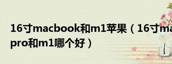 16寸macbook和m1苹果（16寸macbook pro和m1哪个好）