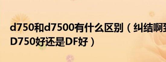 d750和d7500有什么区别（纠结啊到底是上D750好还是DF好）