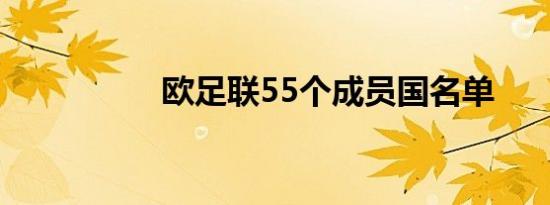 欧足联55个成员国名单