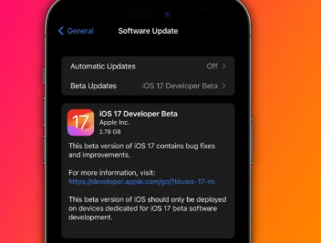 Apple改为每周更新iOS17beta6现已向开发者开放