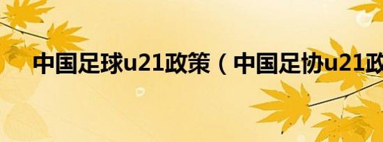 中国足球u21政策（中国足协u21政策）