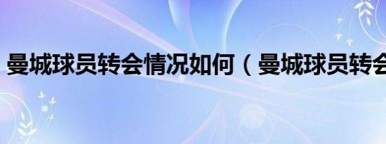 曼城球员转会情况如何（曼城球员转会情况）