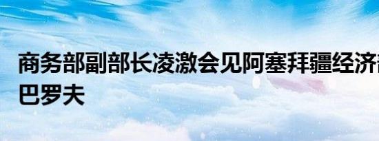 商务部副部长凌激会见阿塞拜疆经济部部长贾巴罗夫