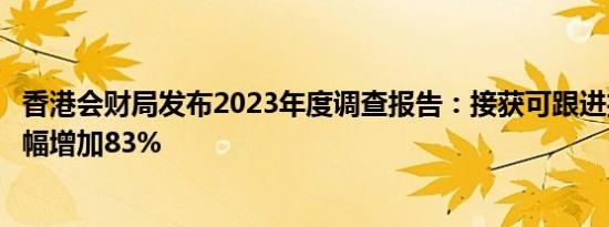 香港会财局发布2023年度调查报告：接获可跟进投诉数量大幅增加83%