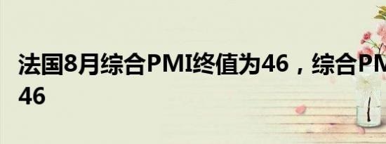 法国8月综合PMI终值为46，综合PMI终值为46