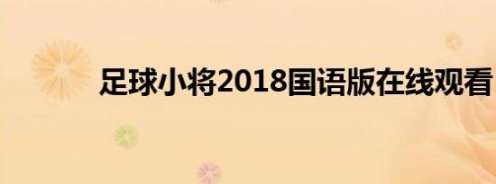 足球小将2018国语版在线观看