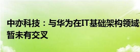 中亦科技：与华为在IT基础架构领域外的业务暂未有交叉