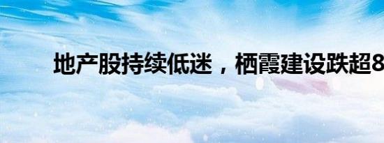 地产股持续低迷，栖霞建设跌超8%