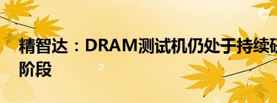 精智达：DRAM测试机仍处于持续研发测试阶段