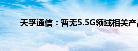 天孚通信：暂无5.5G领域相关产品