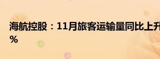 海航控股：11月旅客运输量同比上升300.67%