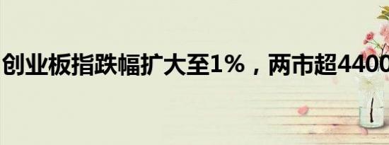 创业板指跌幅扩大至1%，两市超4400股下跌