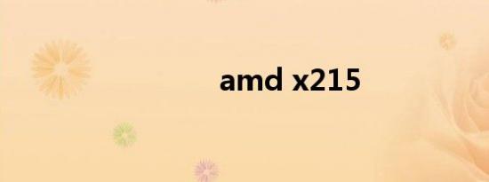 amd x215