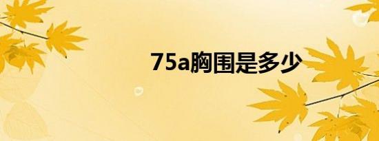 75a胸围是多少