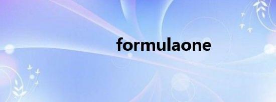 formulaone