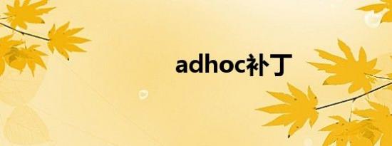 adhoc补丁