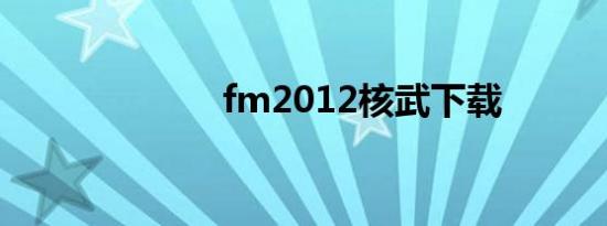 fm2012核武下载