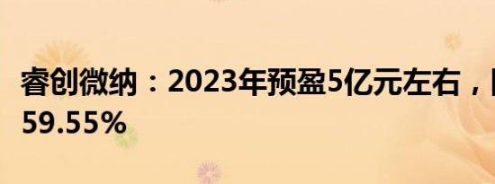 睿创微纳：2023年预盈5亿元左右，同比增约59.55%