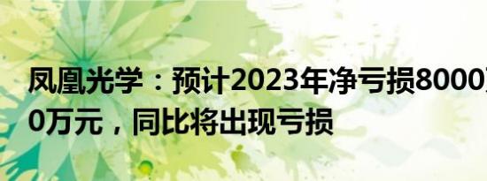 凤凰光学：预计2023年净亏损8000万元9500万元，同比将出现亏损