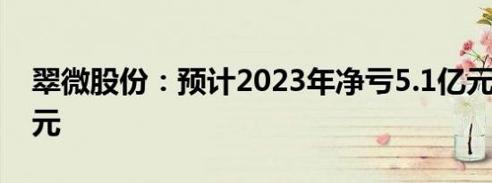 翠微股份：预计2023年净亏5.1亿元至5.9亿元