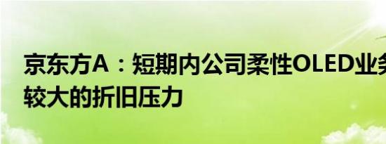 京东方A：短期内公司柔性OLED业务仍面临较大的折旧压力