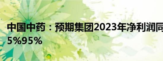 中国中药：预期集团2023年净利润同比增长85%95%