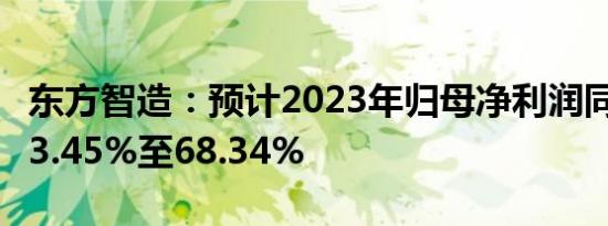 东方智造：预计2023年归母净利润同比下滑53.45%至68.34%