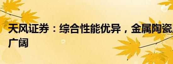 天风证券：综合性能优异，金属陶瓷应用前景广阔