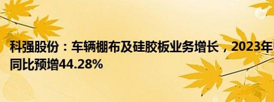 科强股份：车辆棚布及硅胶板业务增长，2023年归母净利润同比预增44.28%