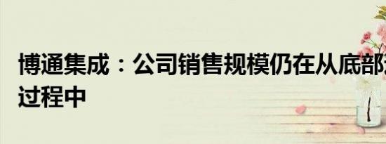 博通集成：公司销售规模仍在从底部逐步恢复过程中