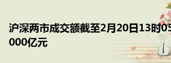 沪深两市成交额截至2月20日13时05分突破5000亿元