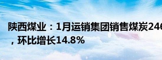 陕西煤业：1月运销集团销售煤炭2463.6万吨，环比增长14.8%