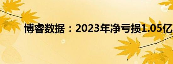 博睿数据：2023年净亏损1.05亿元