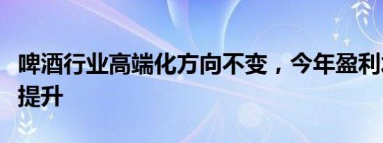 啤酒行业高端化方向不变，今年盈利水平有望提升